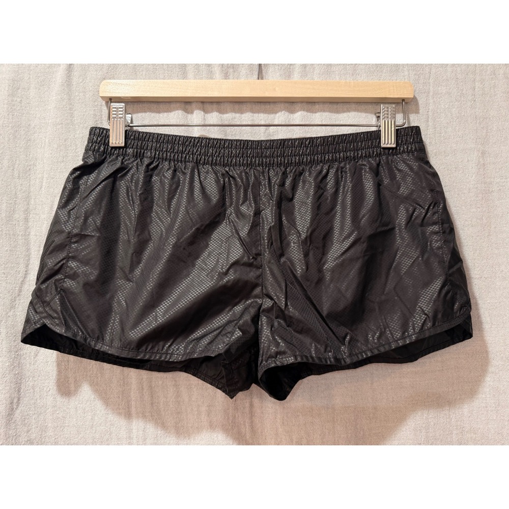 RLX Ralph Lauren Logo Checkered Athletic Womens Black Running Soccer Shorts/S